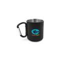 Variante noir - Mug en acier inoxydable personnalisable avec mousqueton - Pariavec logo