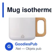 Mug isotherme personnalisable en acier inoxydable recyclé - Dwightavec logo - Miniature 6