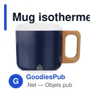 Mug isotherme personnalisable en acier inoxydable recyclé - Dwightavec logo - Miniature 8