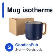 Mug isotherme personnalisable en acier inoxydable recyclé - Dwightavec logo - Miniature 10