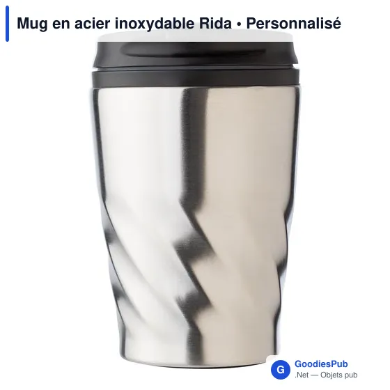 Mug en acier inoxydable Rida - Image 8