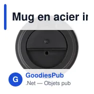 Mug en acier inoxydable Shay - Miniature 11