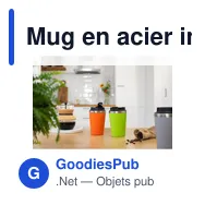 Mug en acier inoxydable Shay - Miniature 12