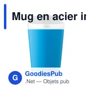 Mug en acier inoxydable Shay - Miniature 4