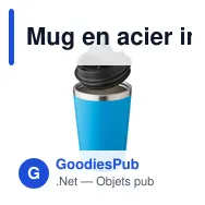 Mug en acier inoxydable Shay - Miniature 5