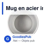 Mug en acier inoxydable Shay - Miniature 6