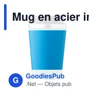 Mug en acier inoxydable Shay - Miniature 7