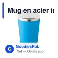 Mug en acier inoxydable Shay - Miniature 9