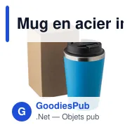 Mug en acier inoxydable Shay - Miniature 10