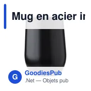 Mug en acier inoxydable Zoe - Miniature 1