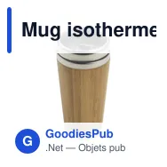 Mug isotherme personnalisable en bambou avec logo - Sabine - Miniature 2