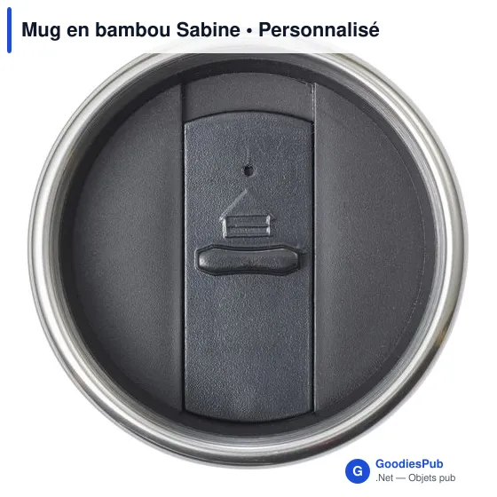 Mug isotherme personnalisable en bambou avec logo - Sabine - Image 3