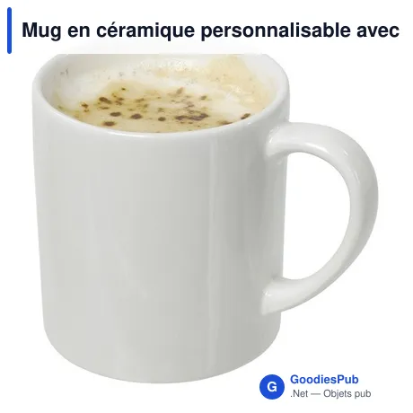 Mug en céramique personnalisable avec logo - 170 ml