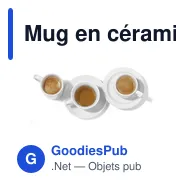 Mug en céramique personnalisable avec logo - 170 ml - Miniature 2