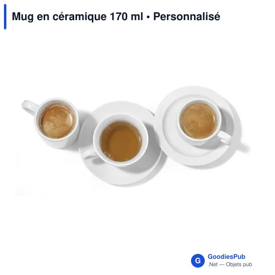 Mug en céramique personnalisable avec logo - 170 ml - Image 2