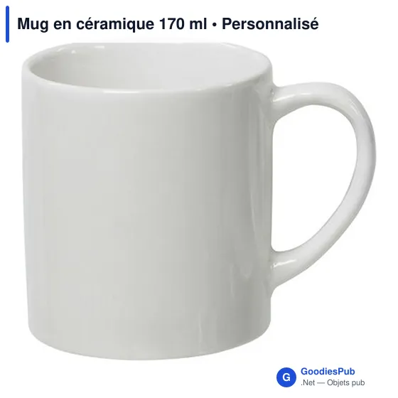 Mug en céramique personnalisable avec logo - 170 ml - Image 3