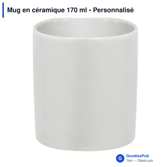 Mug en céramique personnalisable avec logo - 170 ml - Image 4