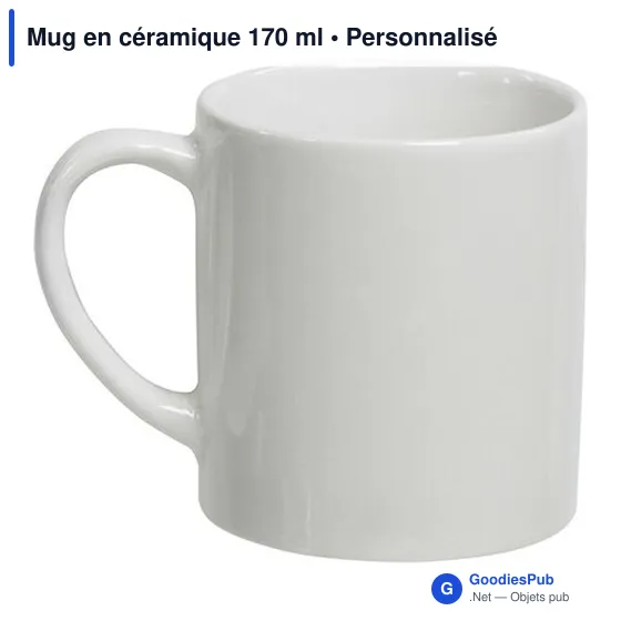 Mug en céramique personnalisable avec logo - 170 ml - Image 5