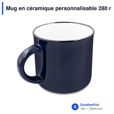 Mug en céramique personnalisable 280 ml avec logo | Lini