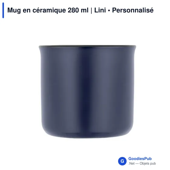 Mug en céramique personnalisable 280 ml avec logo | Lini - Image 2