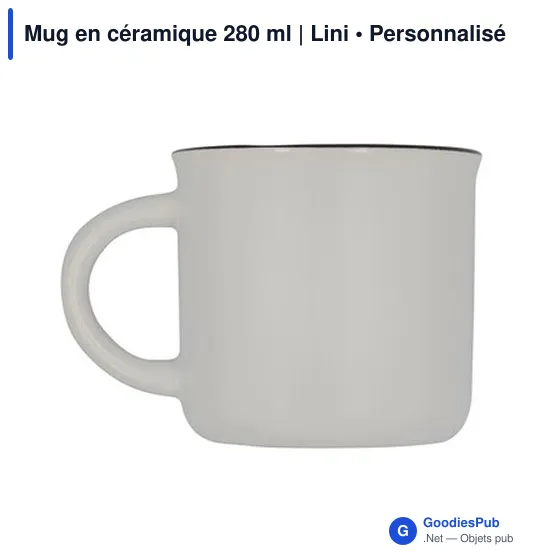 Mug en céramique personnalisable 280 ml avec logo | Lini - Image 12
