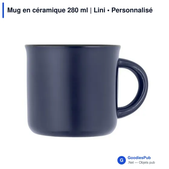 Mug en céramique personnalisable 280 ml avec logo | Lini - Image 3
