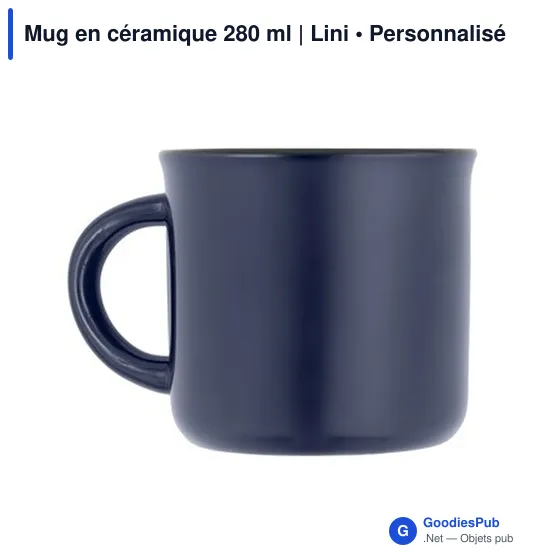 Mug en céramique personnalisable 280 ml avec logo | Lini - Image 4