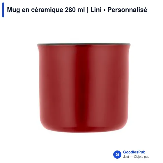 Mug en céramique personnalisable 280 ml avec logo | Lini - Image 6