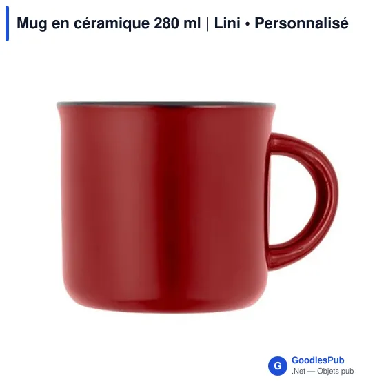 Mug en céramique personnalisable 280 ml avec logo | Lini - Image 7