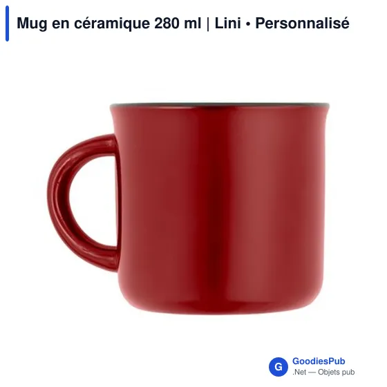Mug en céramique personnalisable 280 ml avec logo | Lini - Image 8