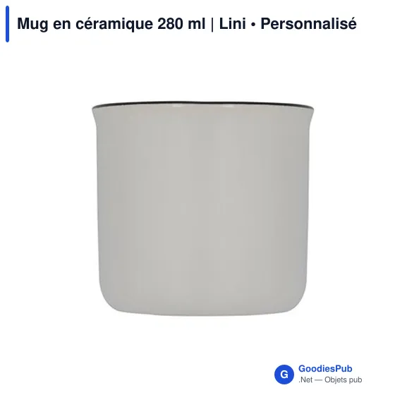 Mug en céramique personnalisable 280 ml avec logo | Lini - Image 10