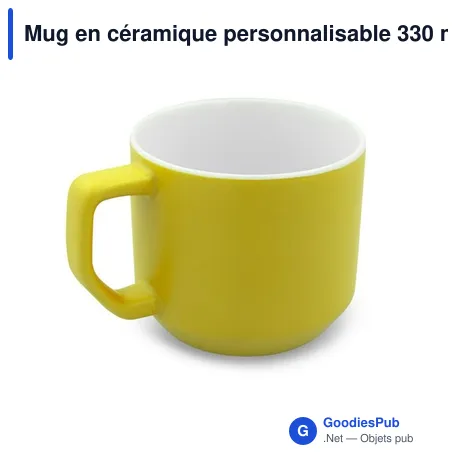 Mug en céramique personnalisable 330 ml avec logo | Everika