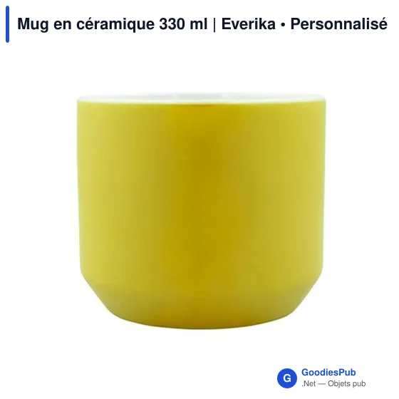 Mug en céramique personnalisable 330 ml avec logo | Everika - Image 2