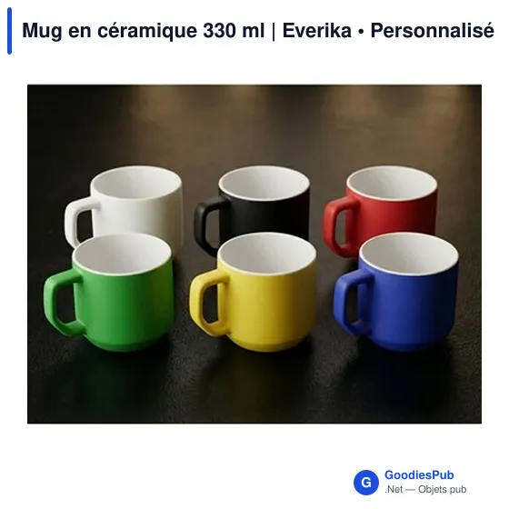 Mug en céramique personnalisable 330 ml avec logo | Everika - Image 12