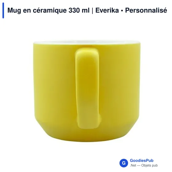 Mug en céramique personnalisable 330 ml avec logo | Everika - Image 3