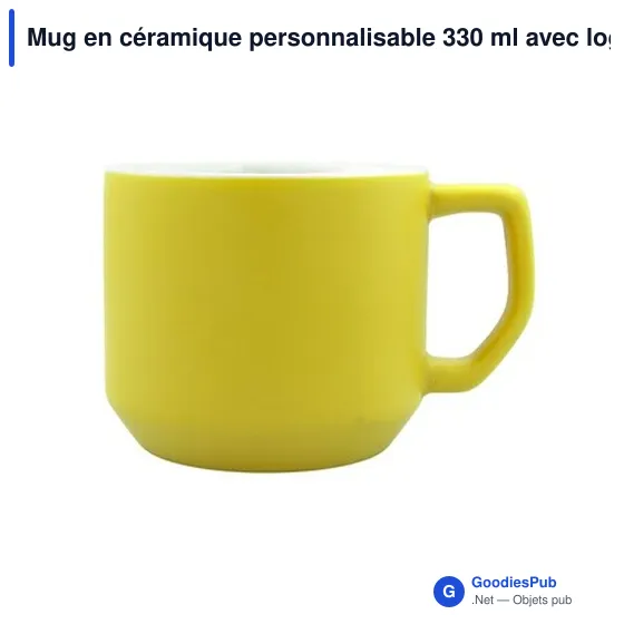 Mug en céramique personnalisable 330 ml avec logo | Everika - Image 5