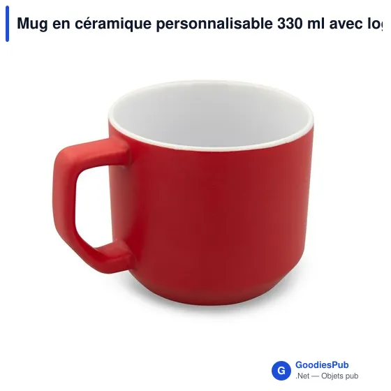 Mug en céramique personnalisable 330 ml avec logo | Everika - Image 7