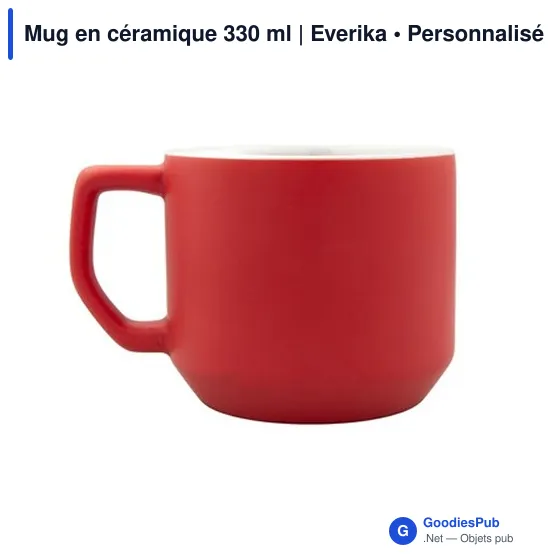 Mug en céramique personnalisable 330 ml avec logo | Everika - Image 10