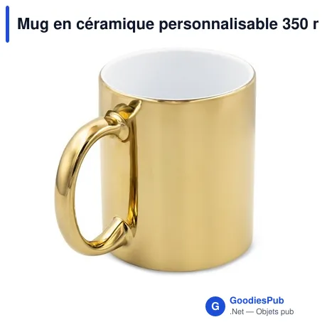 Mug en céramique personnalisable 350 ml avec logo | Yillka