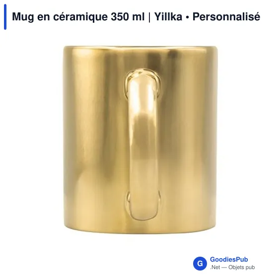 Mug en céramique personnalisable 350 ml avec logo | Yillka - Image 3