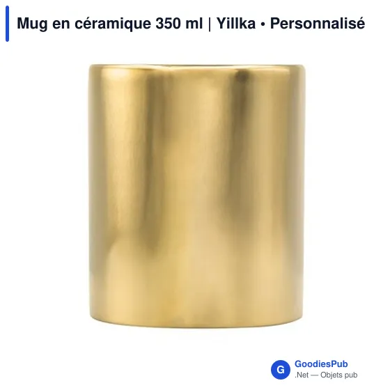 Mug en céramique personnalisable 350 ml avec logo | Yillka - Image 4