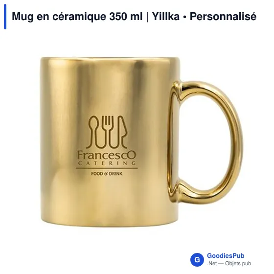 Mug en céramique personnalisable 350 ml avec logo | Yillka - Image 5