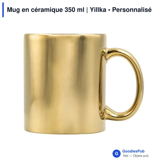 Mug en céramique personnalisable 350 ml avec logo | Yillka - Image 6