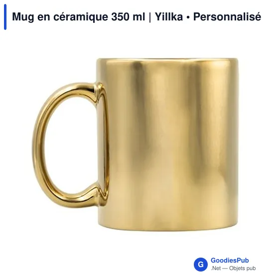 Mug en céramique personnalisable 350 ml avec logo | Yillka - Image 7