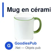 Mug en céramique personnalisable 350 ml avec logo | Nerita - Miniature 1