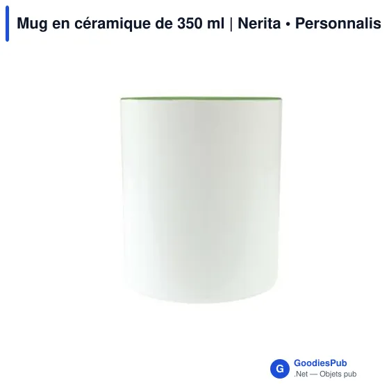 Mug en céramique personnalisable 350 ml avec logo | Nerita - Image 2