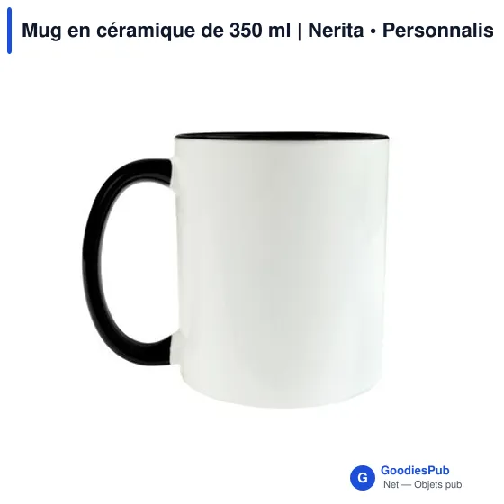 Mug en céramique personnalisable 350 ml avec logo | Nerita - Image 12