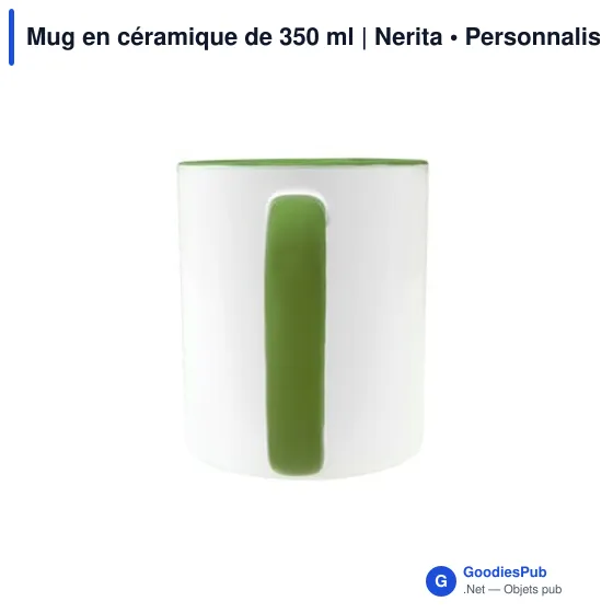 Mug en céramique personnalisable 350 ml avec logo | Nerita - Image 4