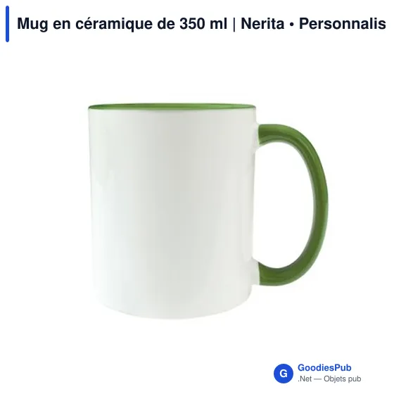 Mug en céramique personnalisable 350 ml avec logo | Nerita - Image 5