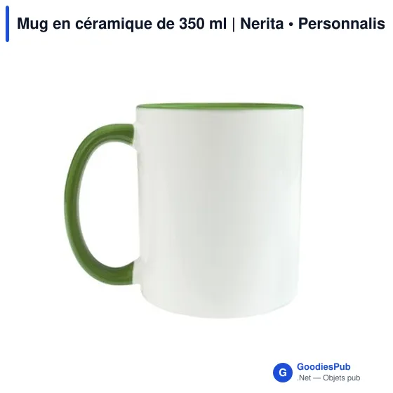 Mug en céramique personnalisable 350 ml avec logo | Nerita - Image 6